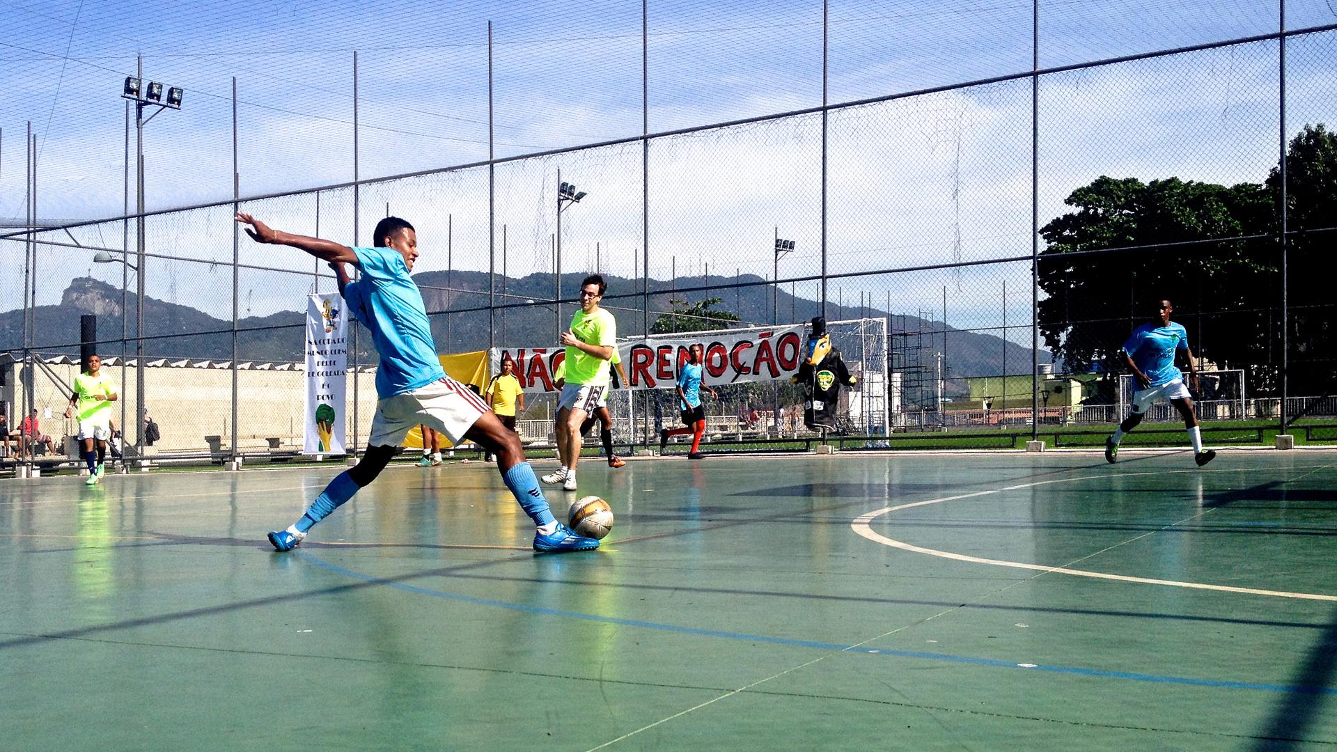 The final of the People's Tournament held in the Rio favela called Morro do Pinto