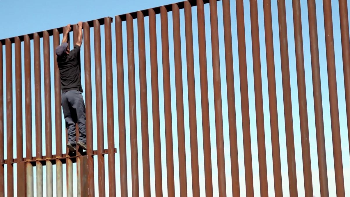 A scene from Rodrigo Reyes' film "Purgatorio," which examines life on the US-Mexico border.