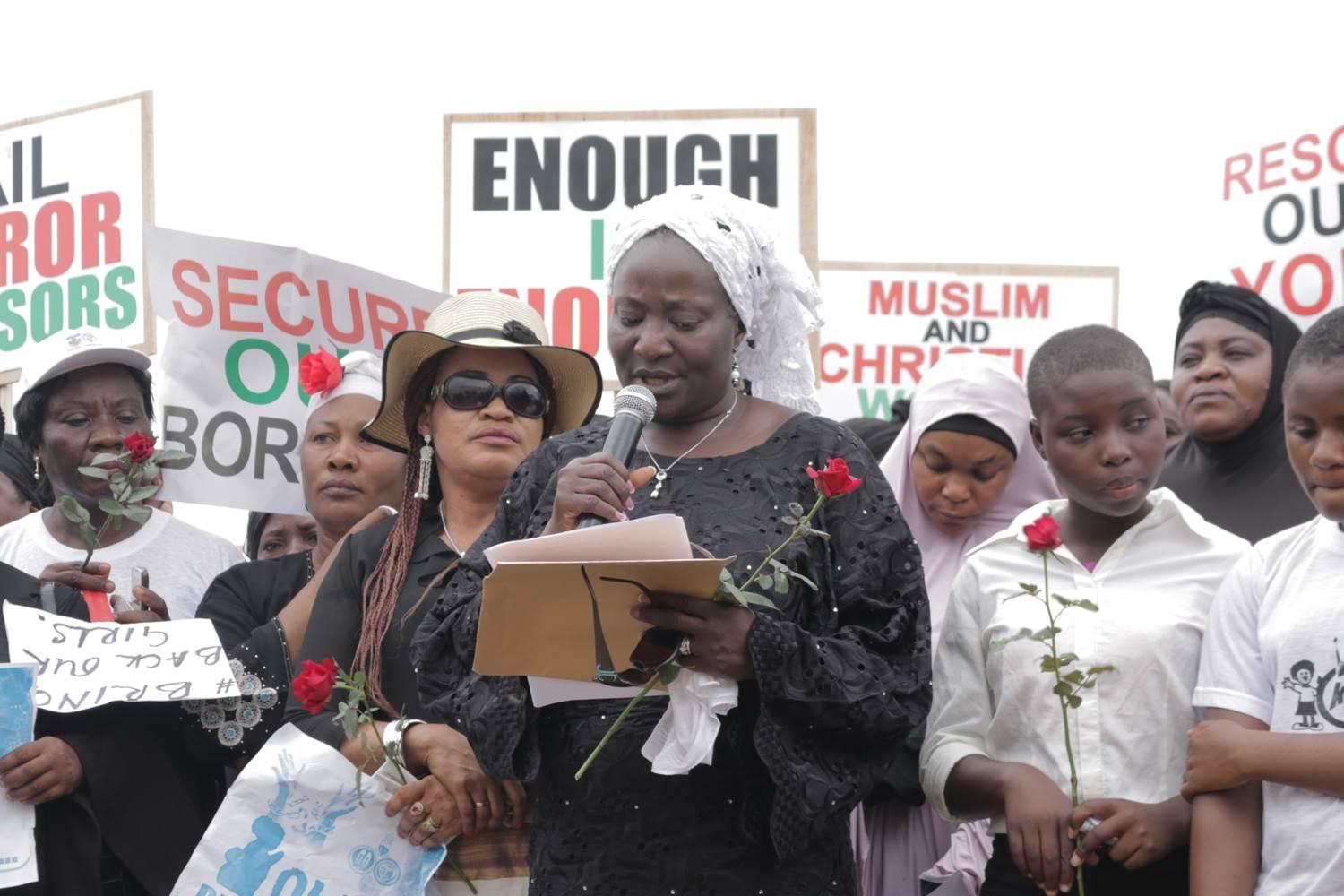 Nigerian pastor Esther Ibanga joined with Muslim leaders in the city of Jos to call for the return of Chibok girls who were kidnapped by the extremist group Boko Haram.