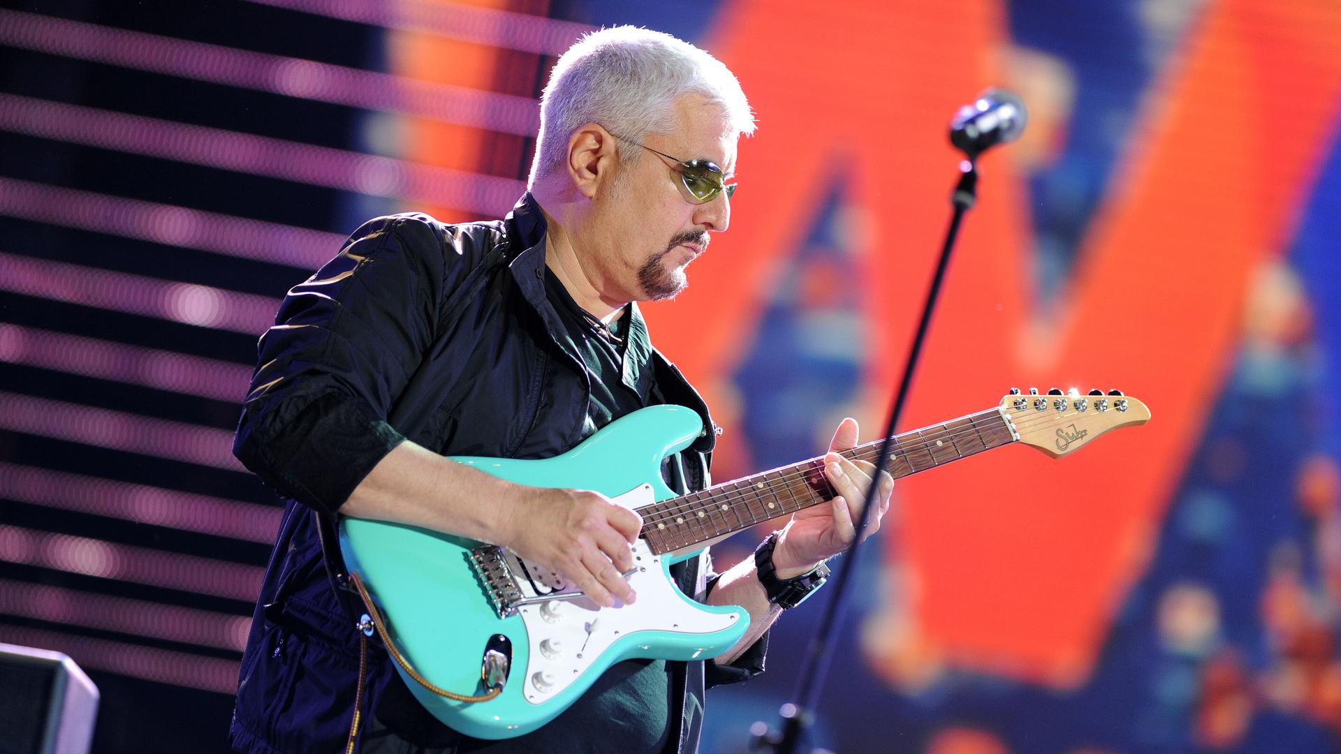 Pino Daniele attends the Wind Music Awards Show at the Arena of Verona on May 28, 2010 in Verona, Italy. 