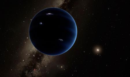 This artistic rendering shows the distant view from Planet Nine back towards the sun
