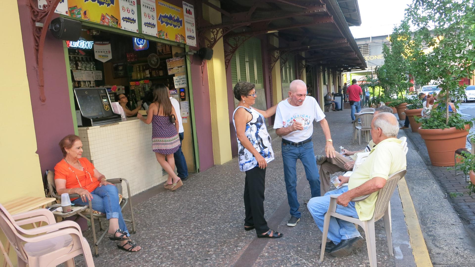 The central market in the Santurce neighborhood of San Juan, a central gathering spot for people to discuss politics after work. 