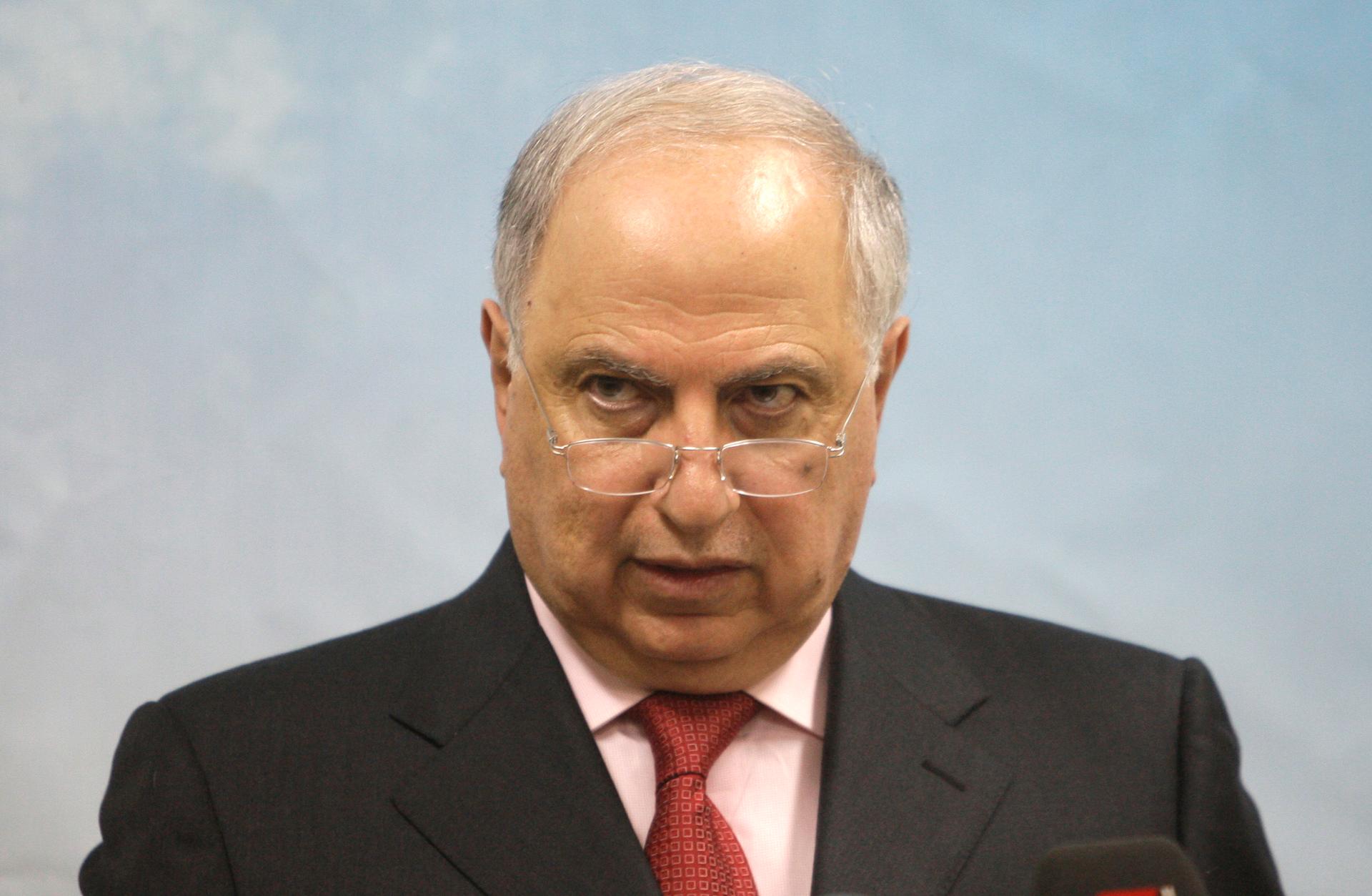 Iraqi politician Ahmed Chalabi, at a news conference in Baghdad, in 2010.
