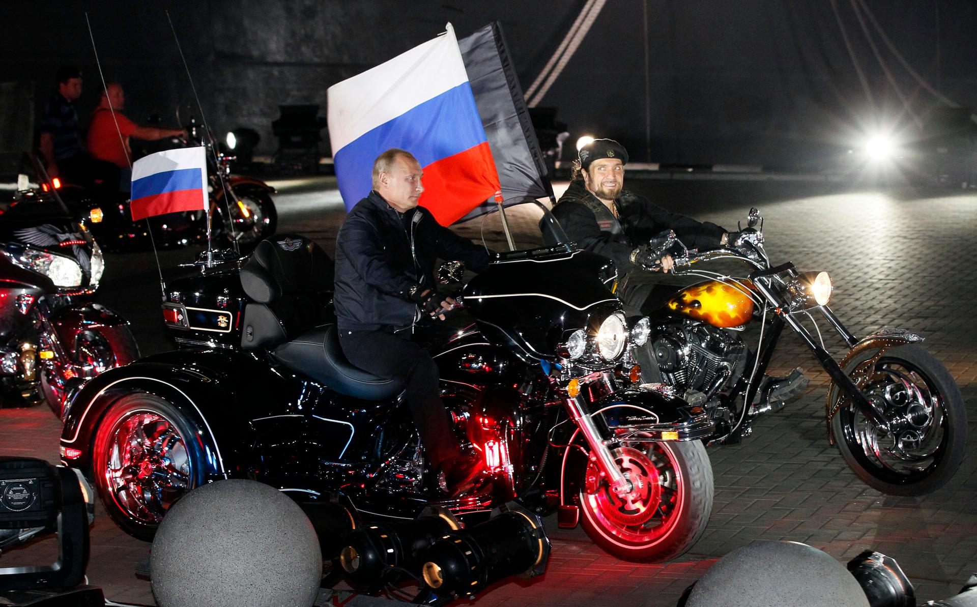 President Putin has used the Night Wolves in public appearances. In 2011 he rode with the group in the Russian city of Novorossiisk. 