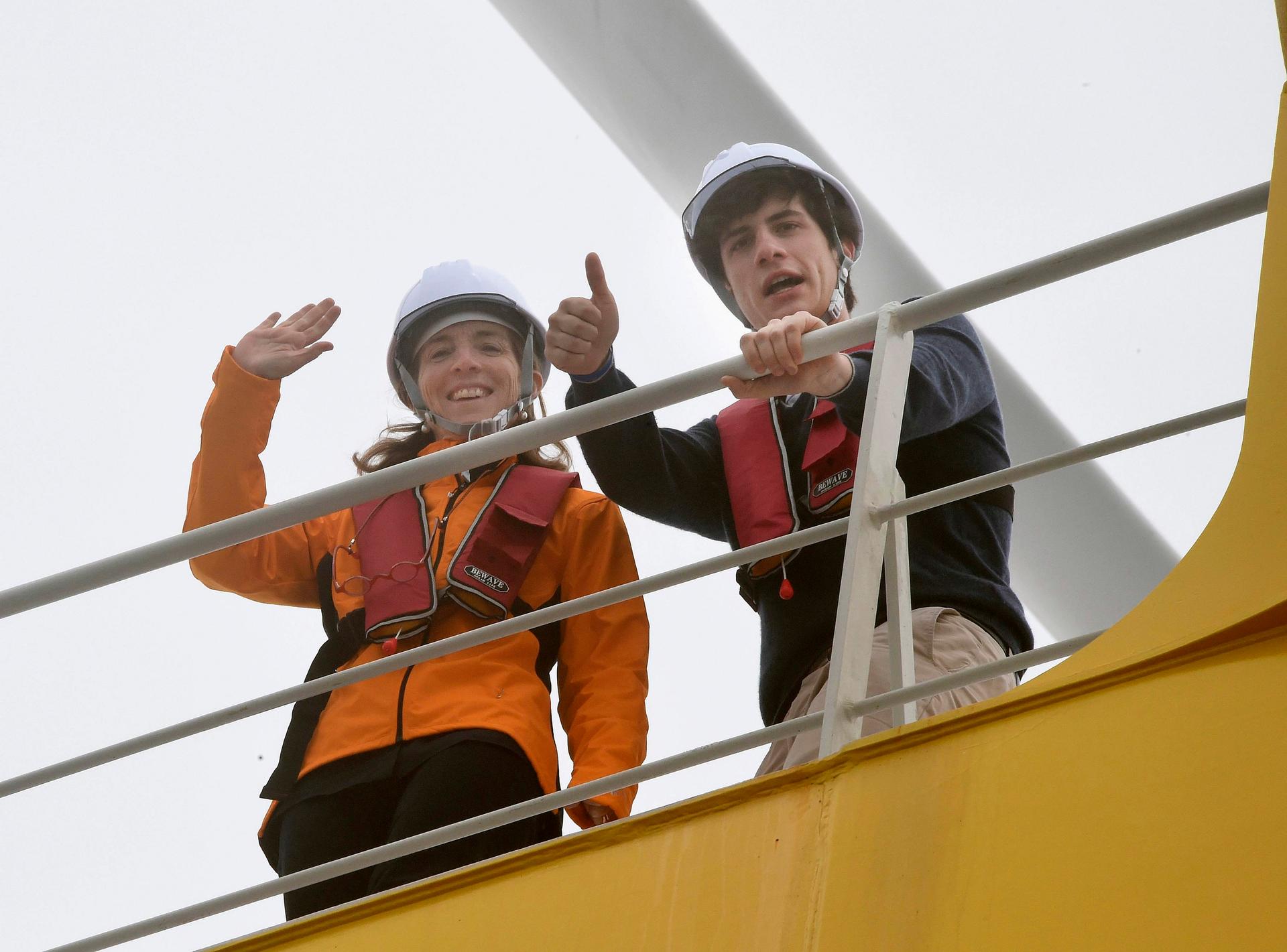 Caroline Kennedy visits offshore wind turbine