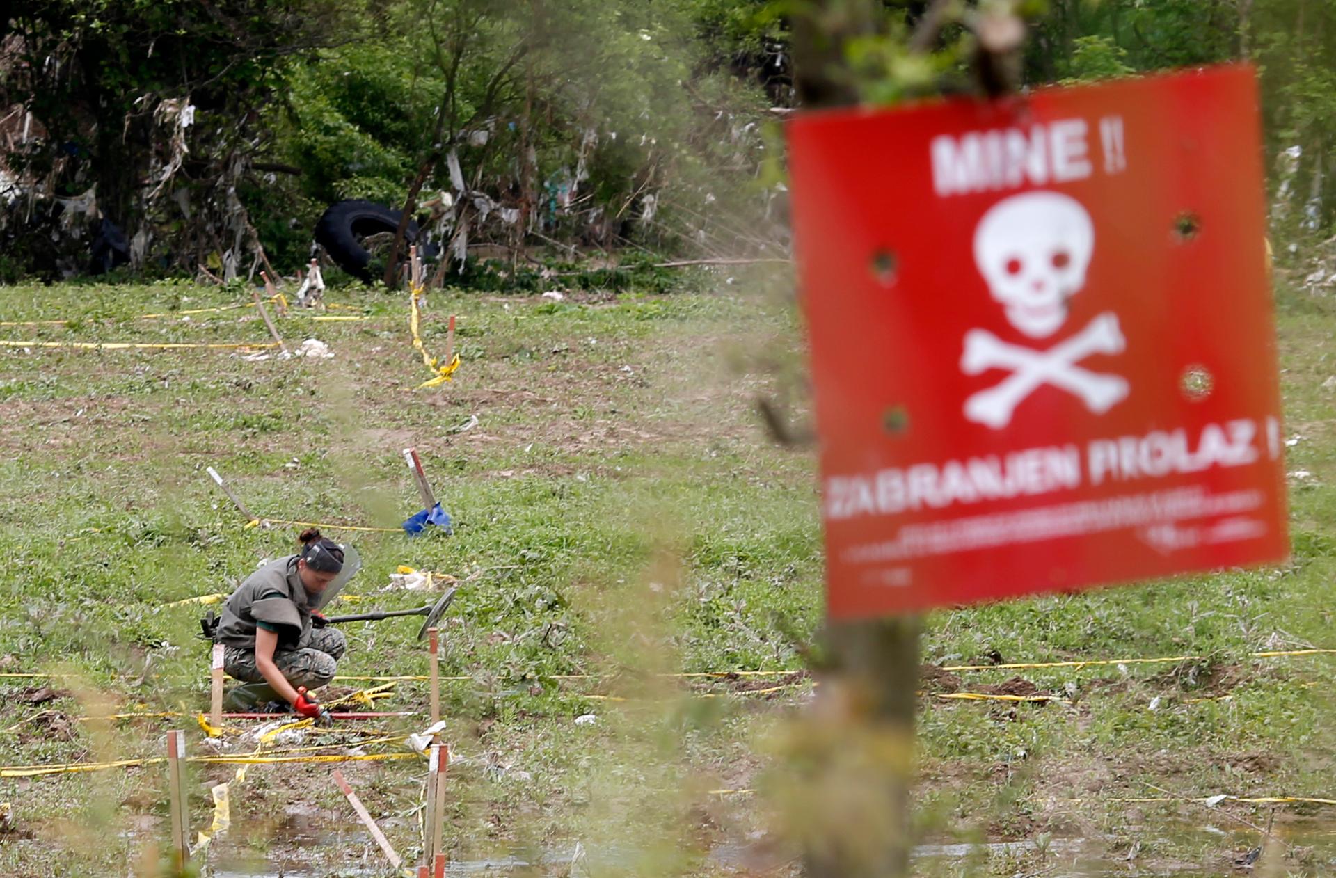 Injuries and fatalities from landmine explosions globally have fallen since the creation of an international mine ban treaty in 1997, though 4,000 fatalities still occur annually. Here, demining efforts followed a landslide in Bosnia & Herzegovina in May.