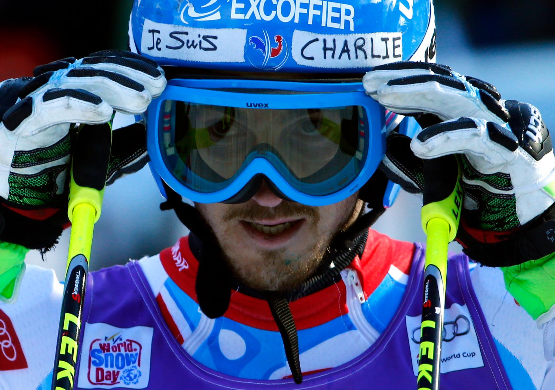 French skier Steve Missillier wears a 