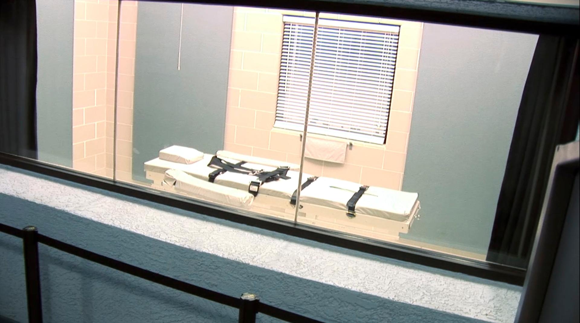 The execution chamber at the Arizona State Prison Complex-Florence is shown.