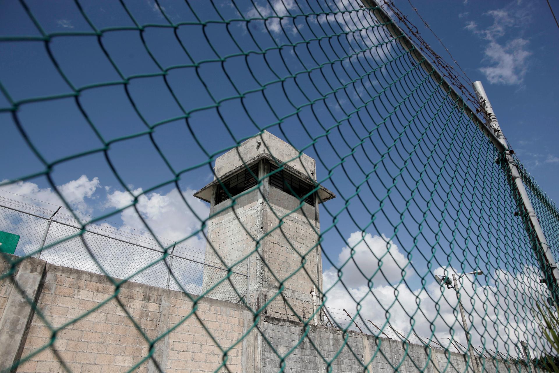 A watchtower from jail is seen from the street. March 13, 2015.