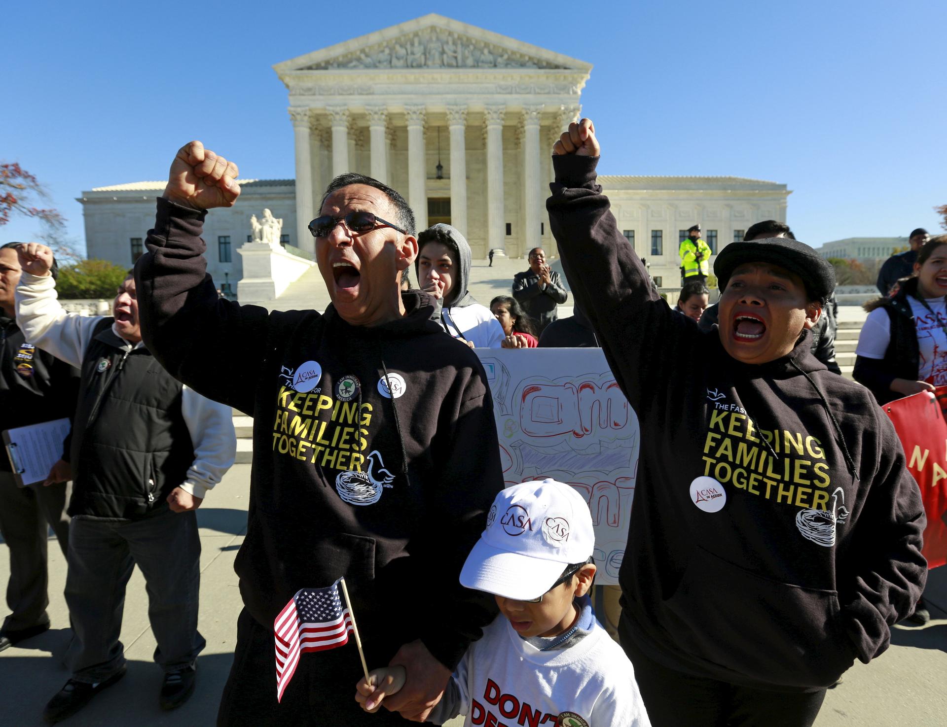 Rally for Obama's executive action on immigration outside the Supreme Court