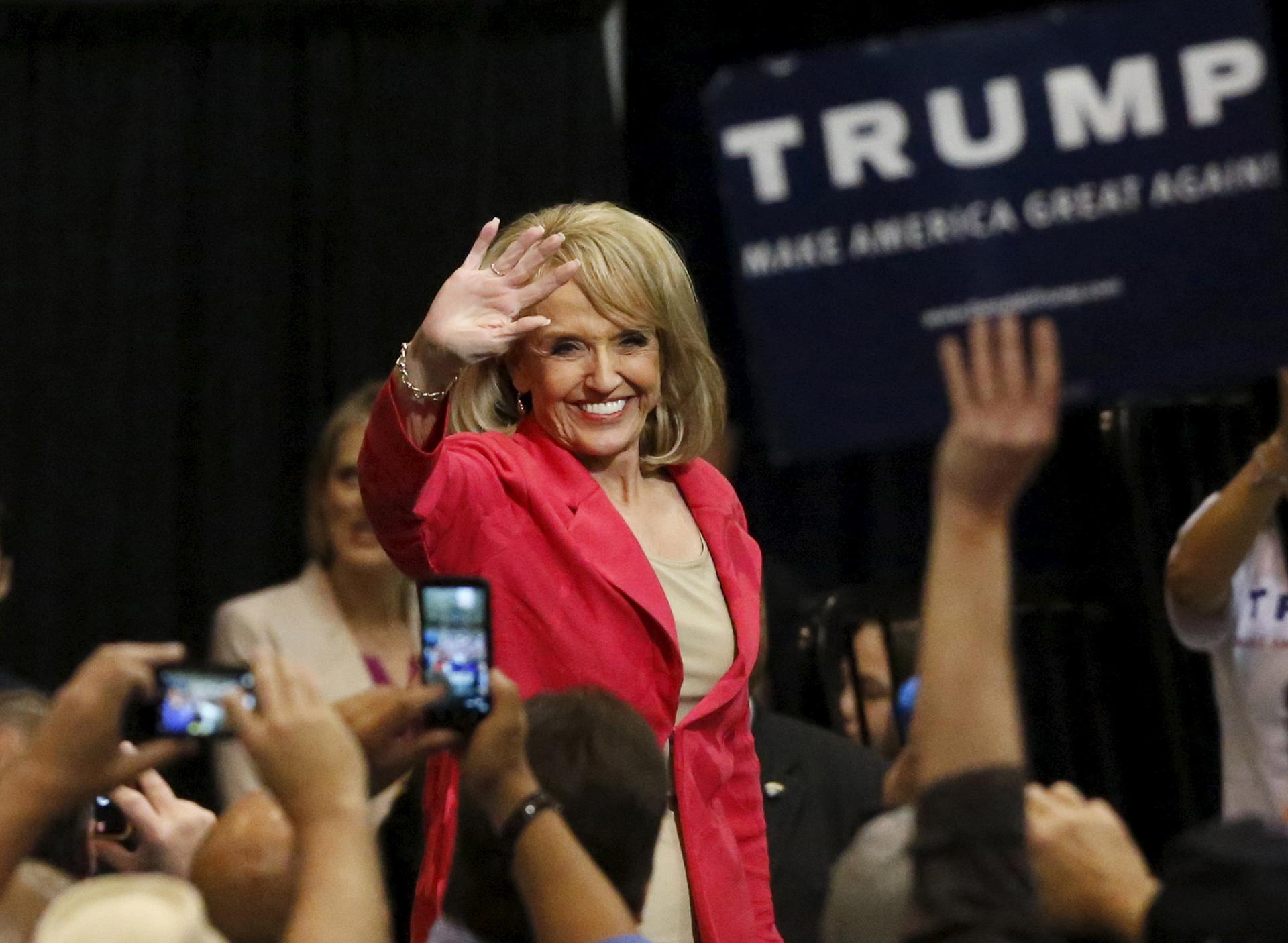 Arizona Governor Jan Brewer during a campaign event for Donald Trump in Tucson, Arizona on March 19.