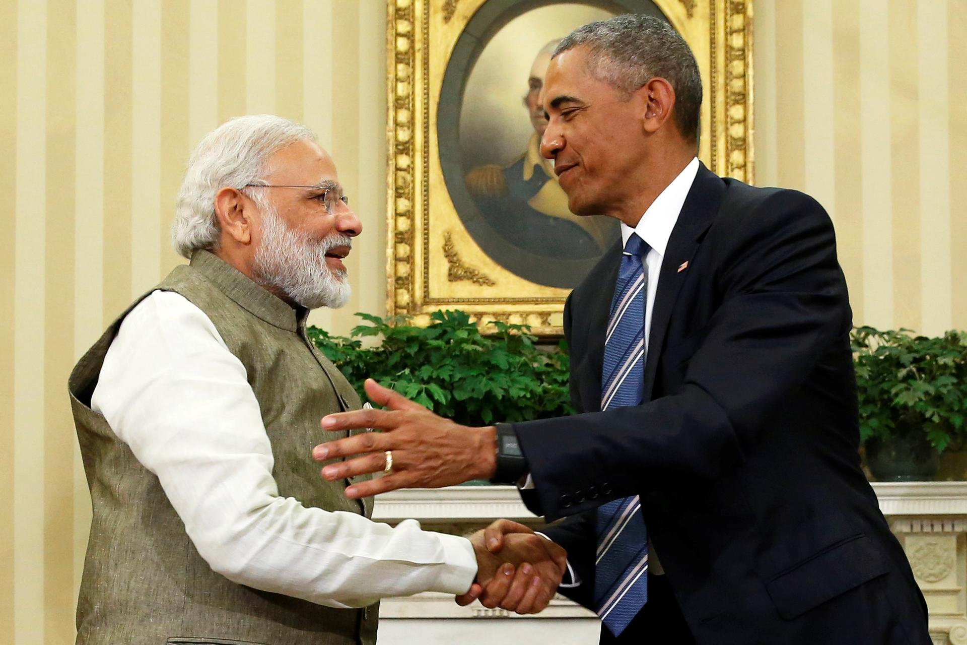 President Obama welcomes Indian PM Modi to the White House