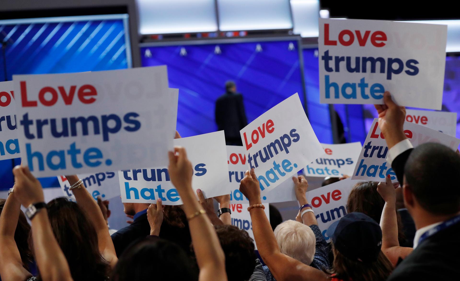 A scene from the Democratic National Convention in Philadelphia in July 2016.