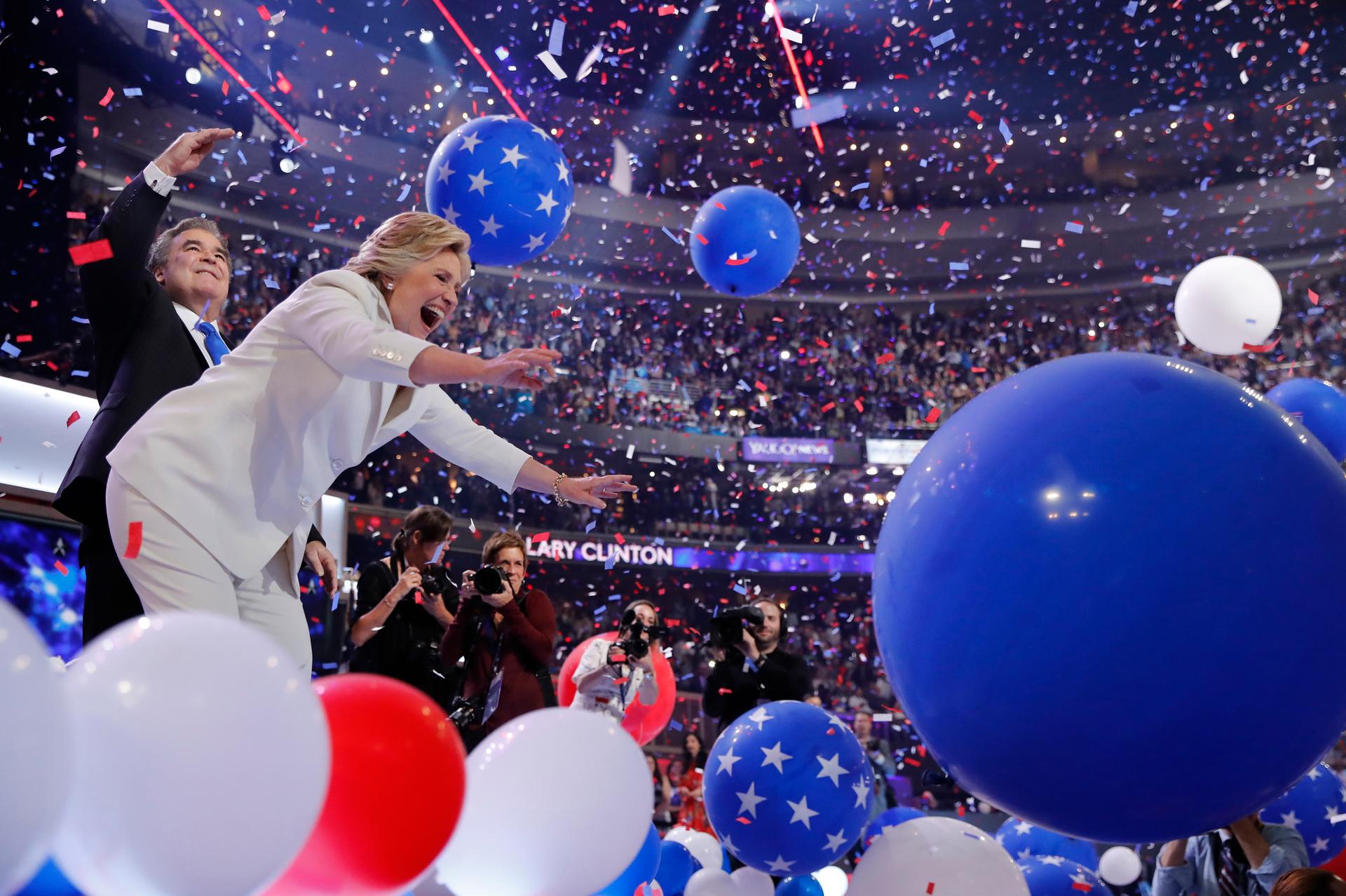 Hilary Clinton accepts the Democratic nomination