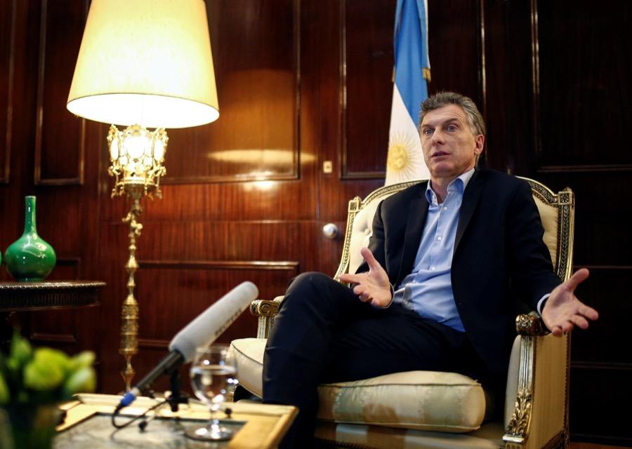 Argentine President Mauricio Macri in an interview in Buenos Aires, Argentina, on Aug. 8.