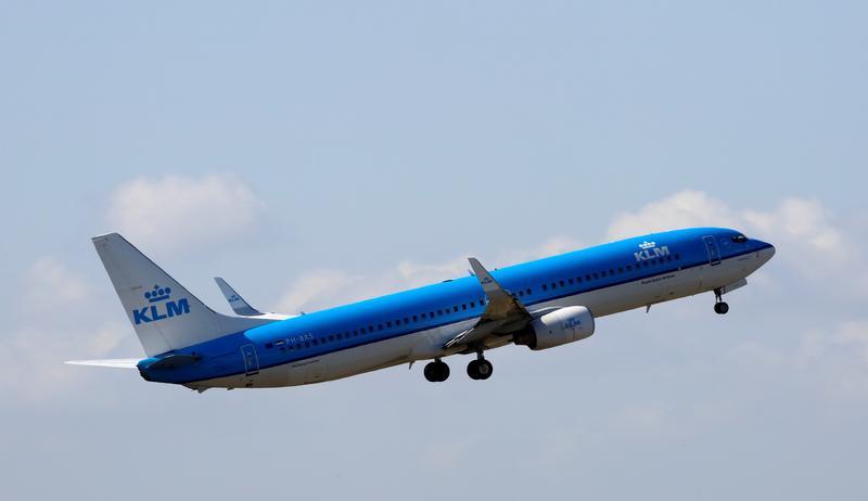A KLM Boeing 737.