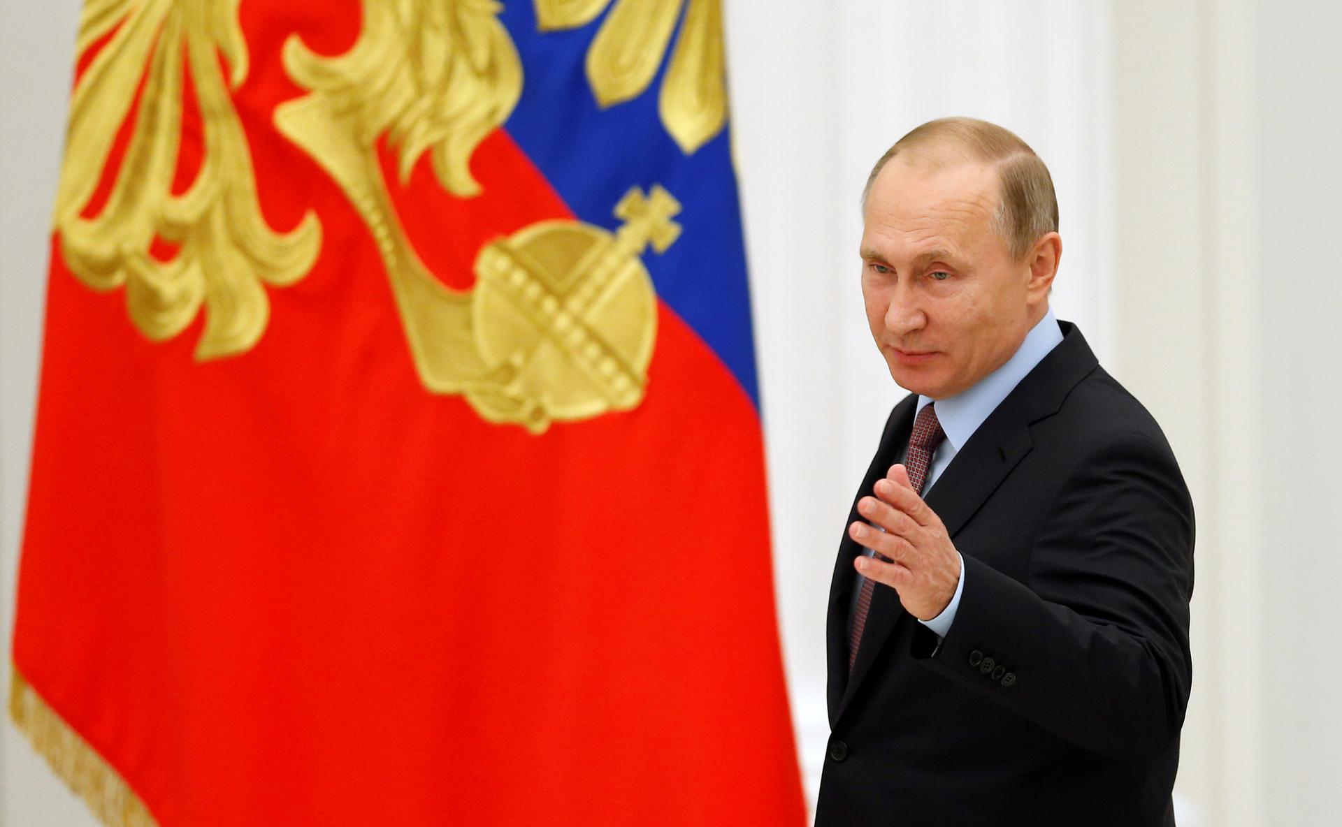 Russian President Vladimir Putin at a meeting in the Kremlin last November