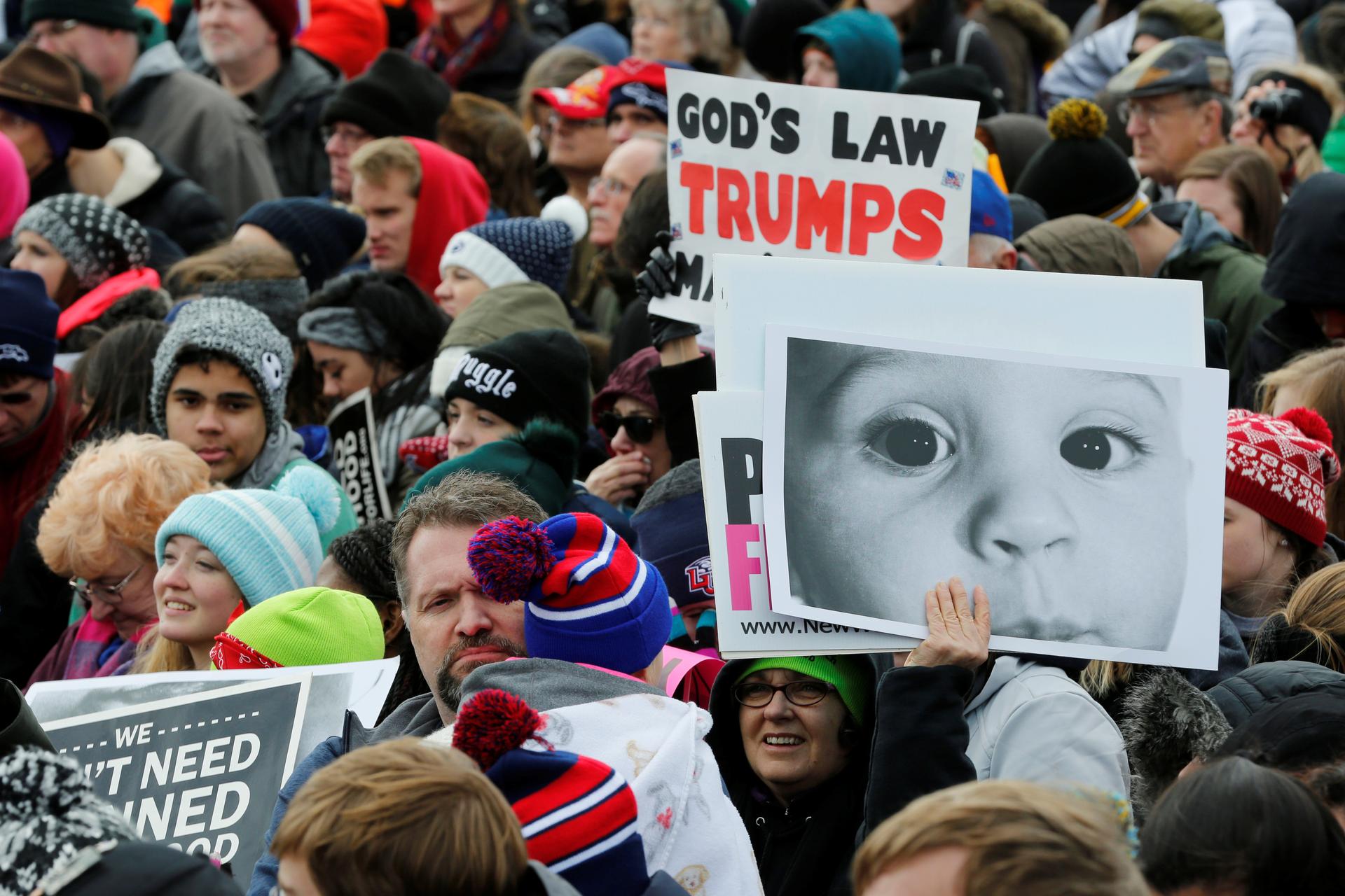Thousands of protesters gathered for the annual March for Life rally in Washington, DC. 