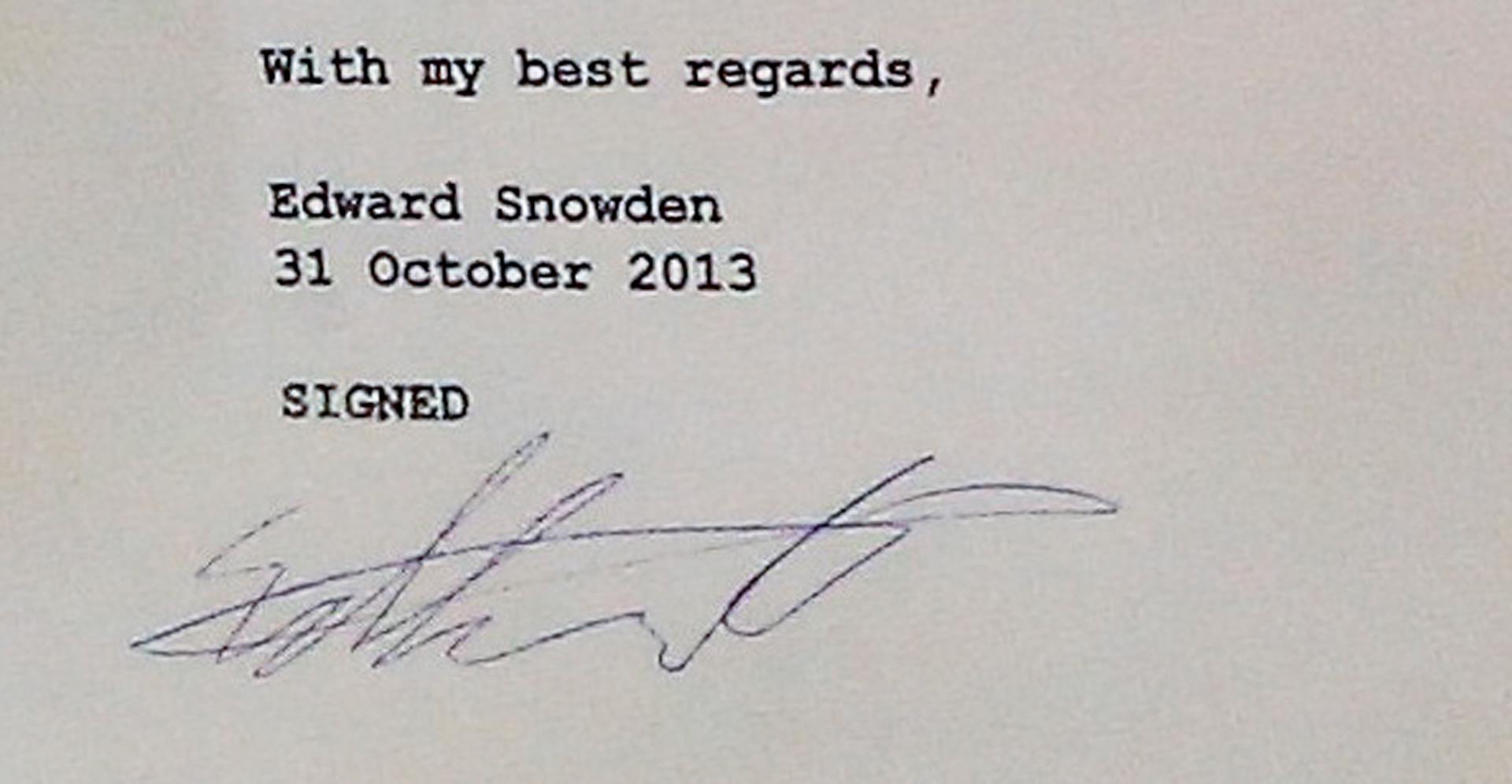 Snowden Letter