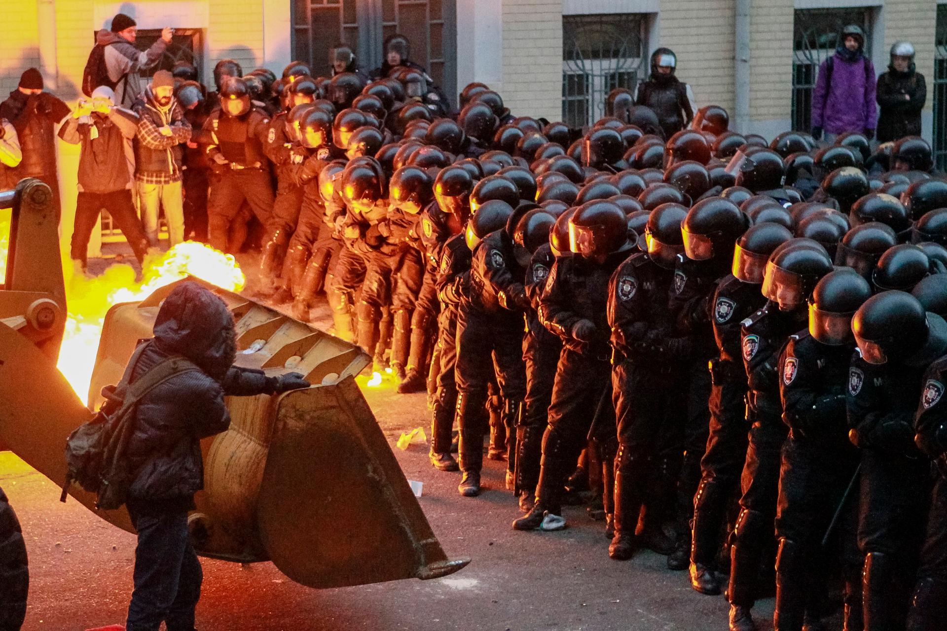 Protesters in Kiev, Ukraine