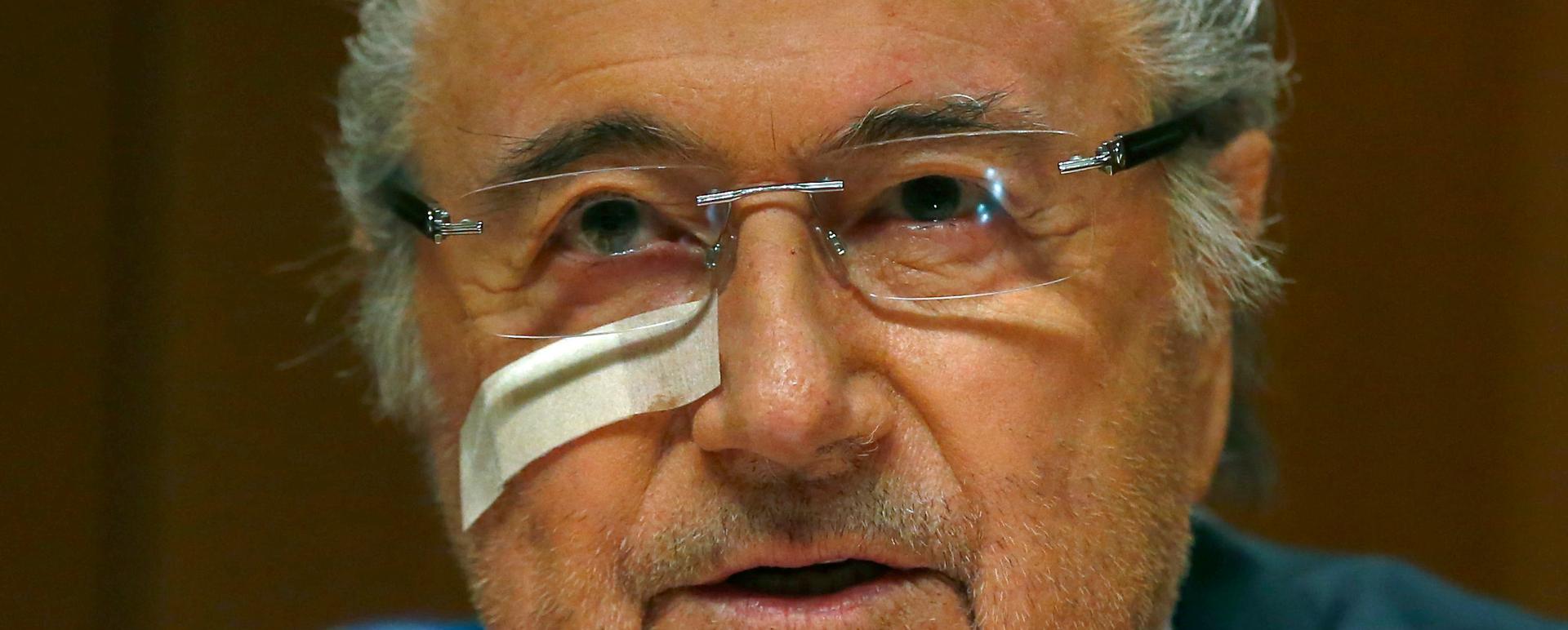 FIFA's suspended president Sepp Blatter holds a news conference in Zurich, Switzerland, December 21, 2015. 
