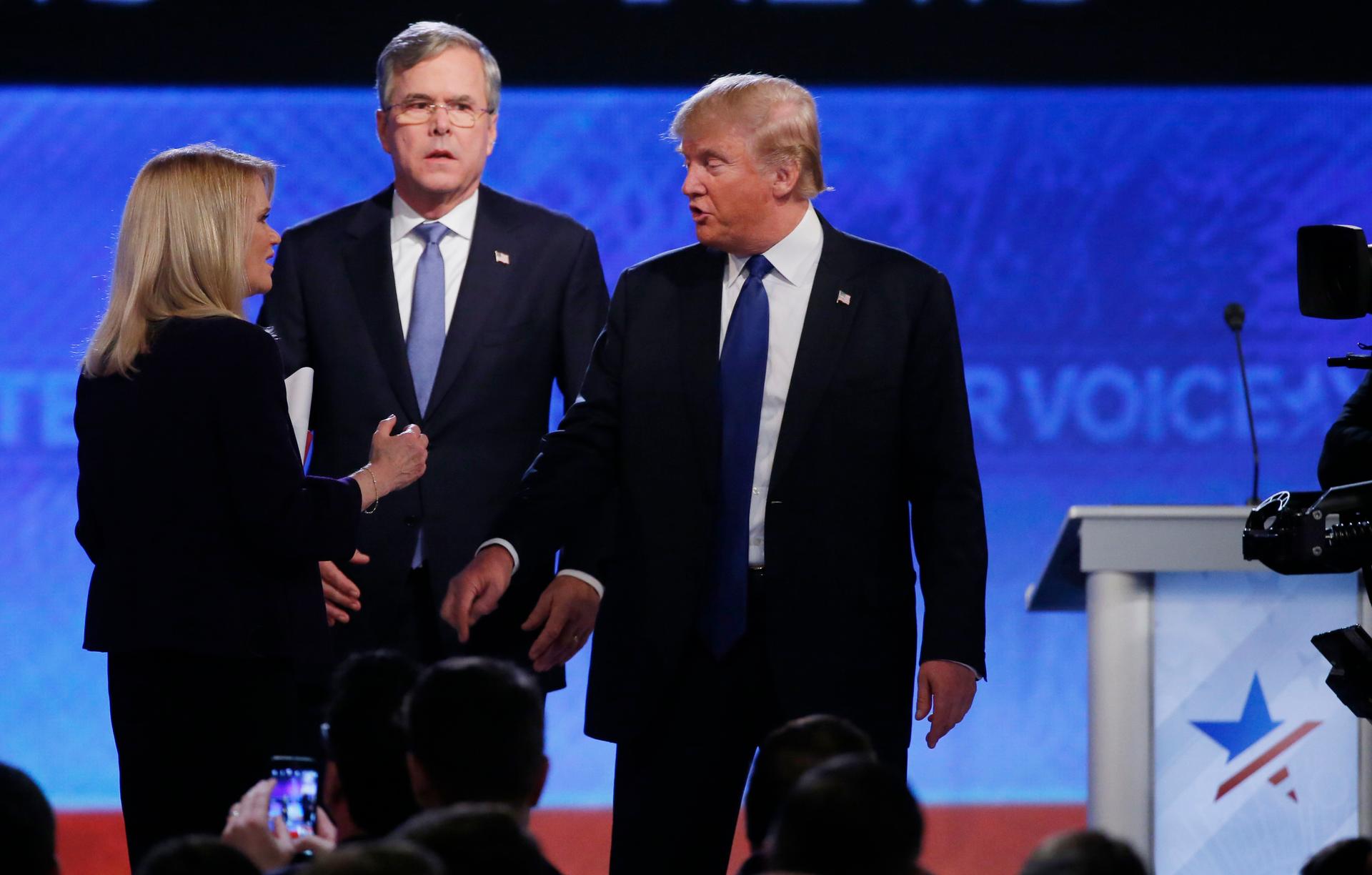 Bush, Trump square off in GOP debate