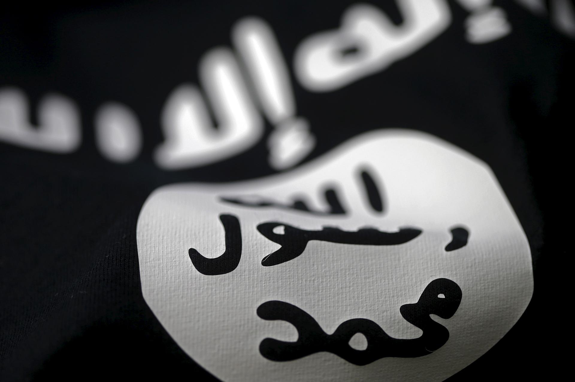An Islamic State flag is seen in this picture illustration taken February 18, 2016.