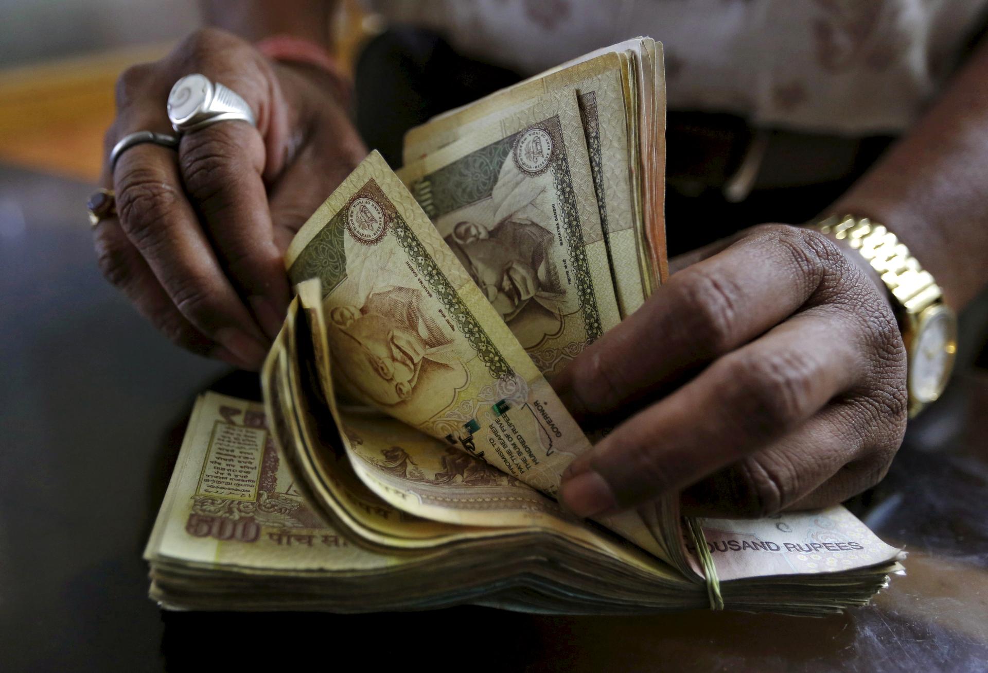 The thieves made off with around $750,000 of cash in Indian banknotes (library picture).