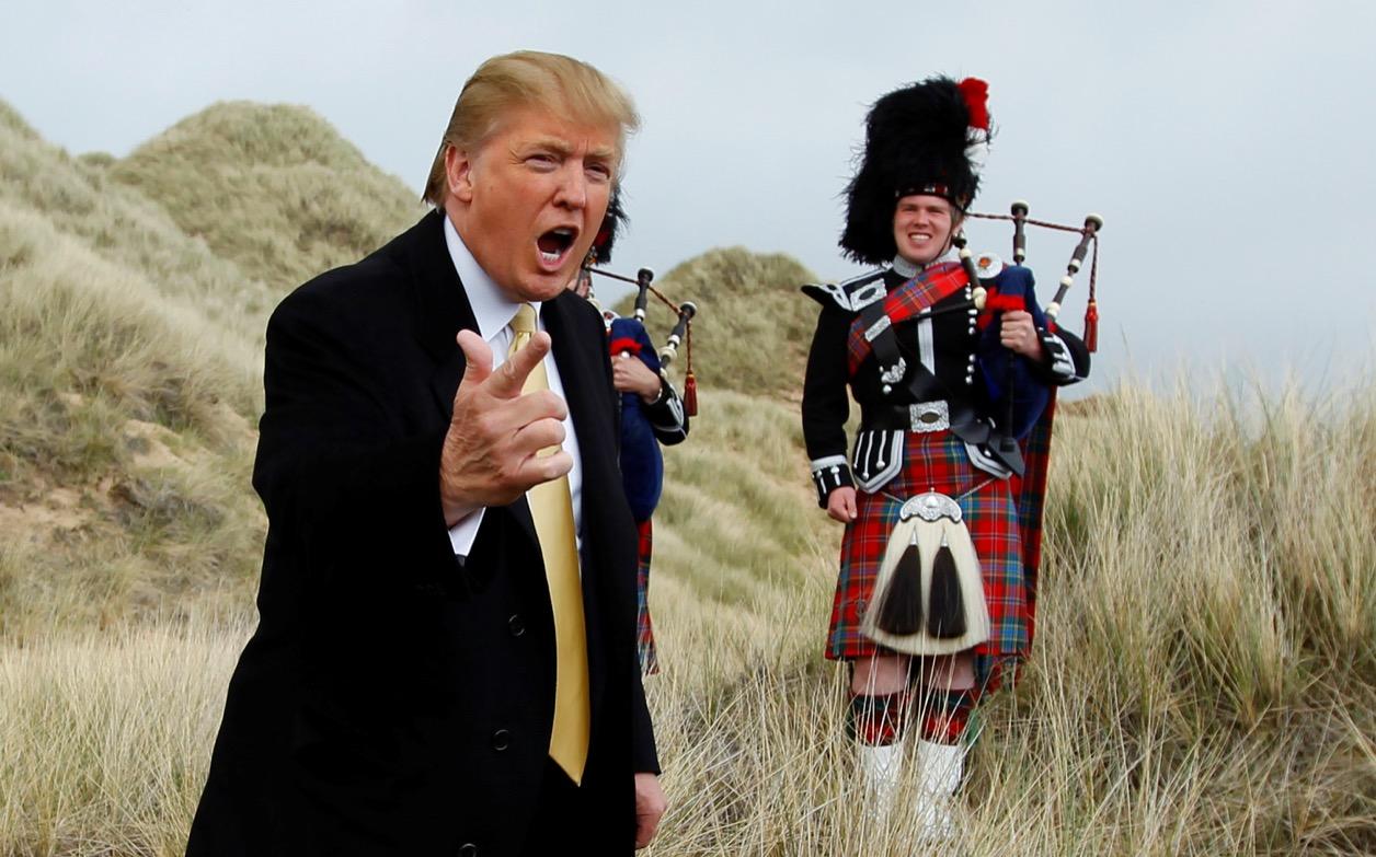 Donald Trump at a media event on the site of his golf resort, near Aberdeen, Scotland, in 2010.