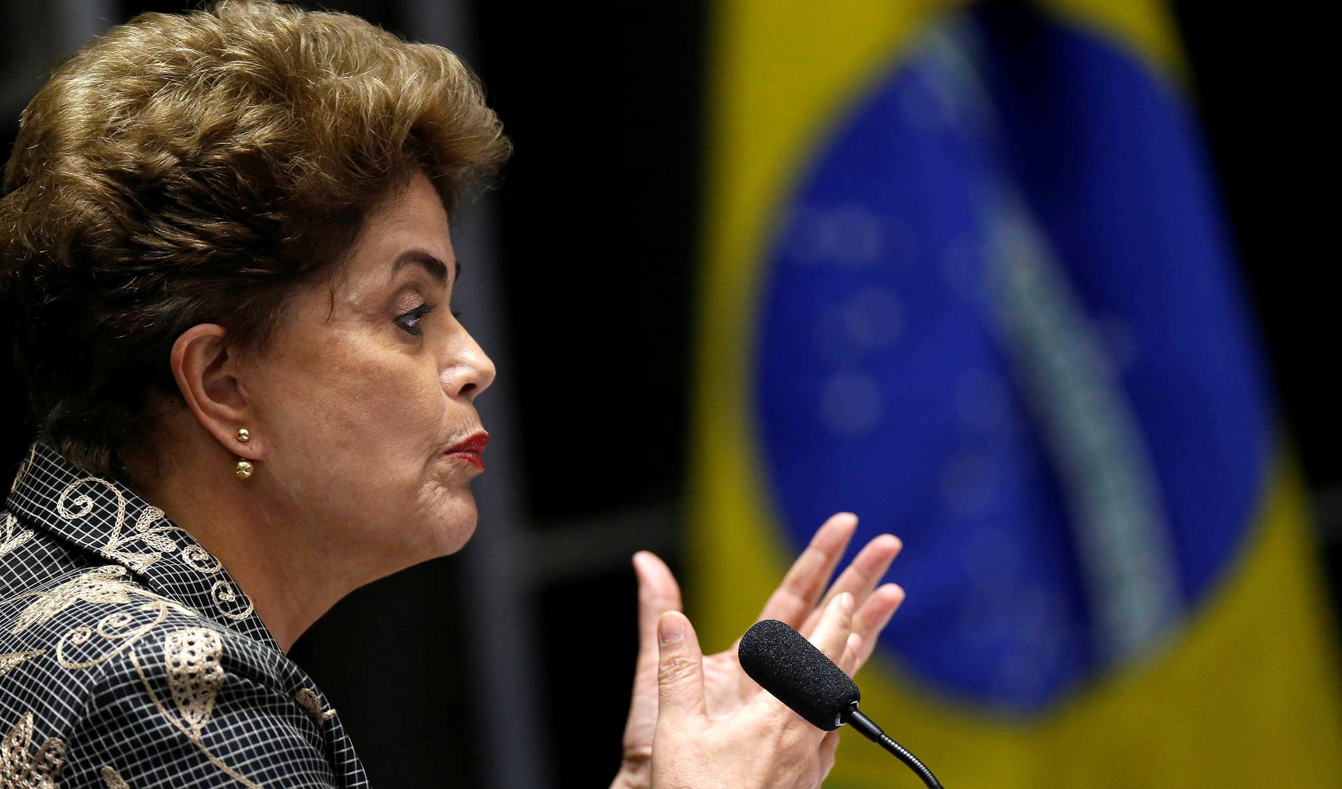 Brazil's suspended President Dilma Rousseff attends Senate on Monday in her final defense before impeachment.