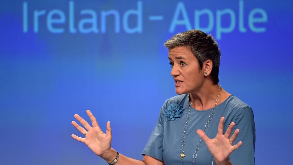 European Commissioner Margrethe Vestager in a news conference on Ireland's tax dealings with Apple Inc at the European Commission in Brussels, Belgium on Aug. 30.