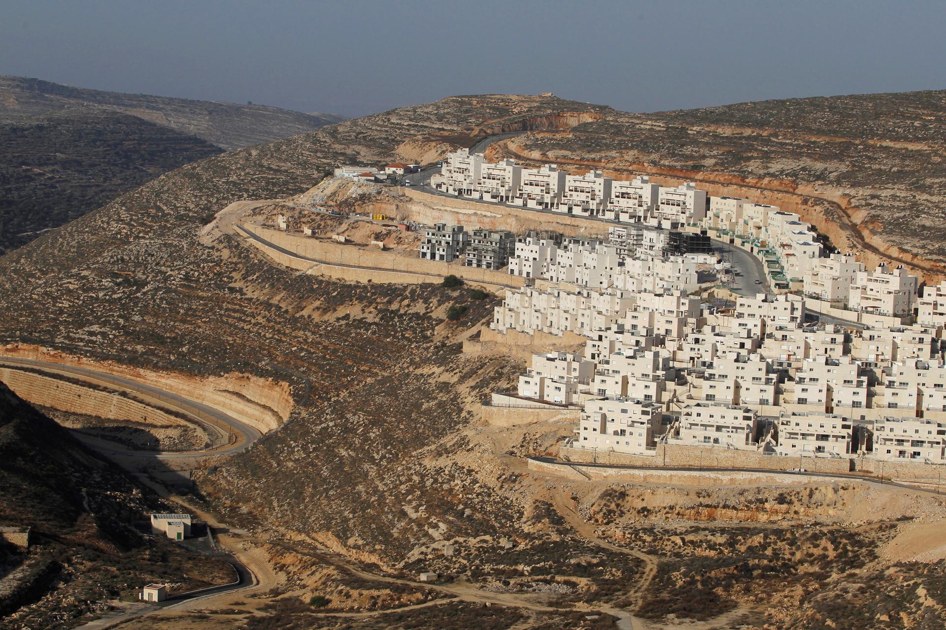 construction site of homes for Jewish settlers