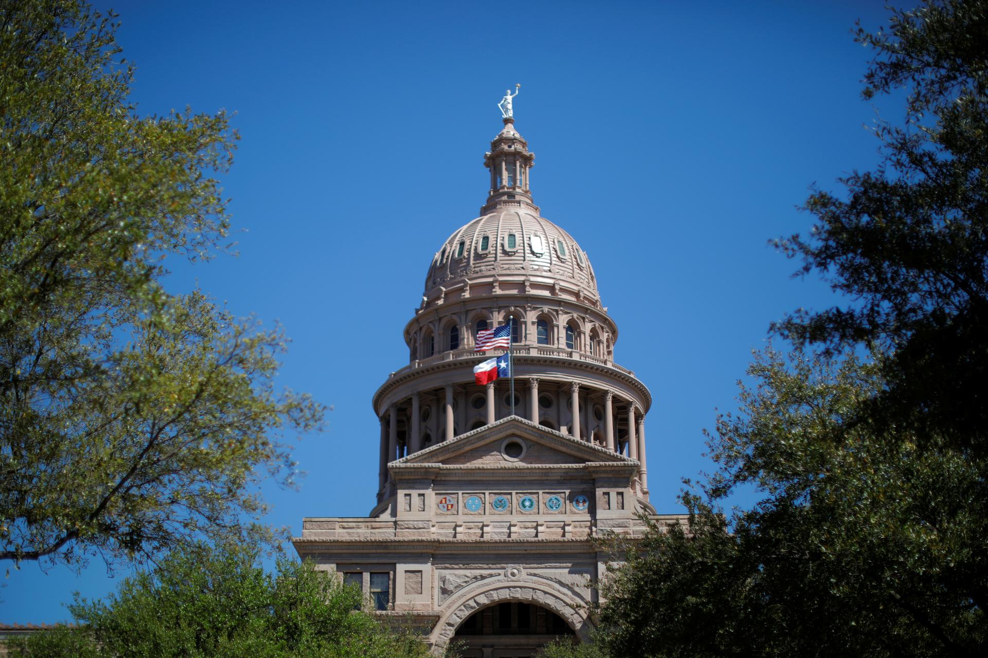 The US flag and the Texas state flag fly over the Texas State Capitol in Austin, Texas, U.S., March 14, 2017.