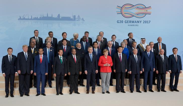 Photo of world leaders at the G20 summit in Germany