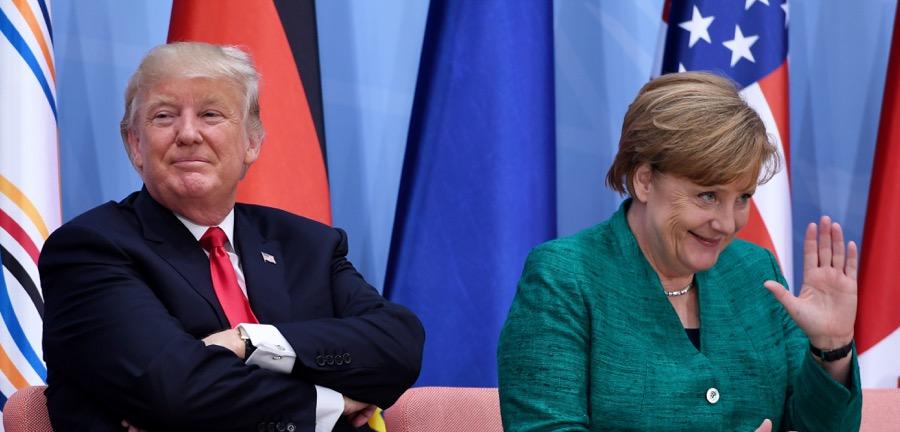 US President Donald Trump and German Chancellor Angela Merkel
