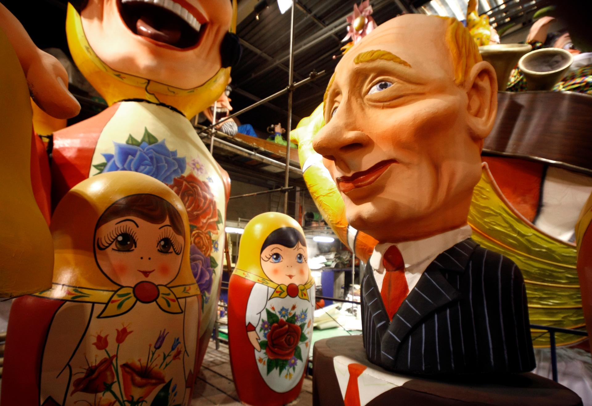 A carnival model of Russia's Prime Minister Vladimir Putin in 2009.