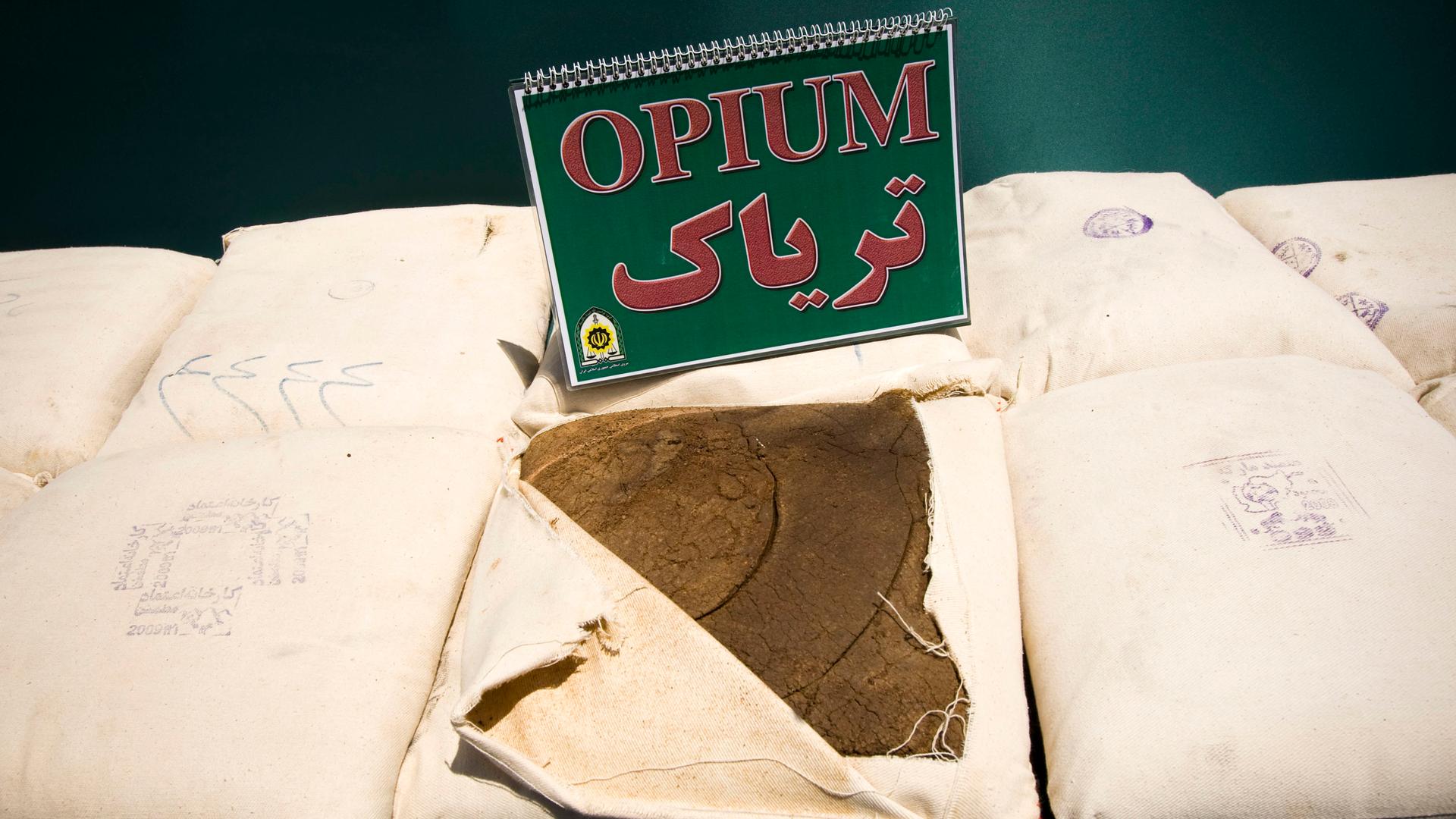 Confiscated opium in Iran