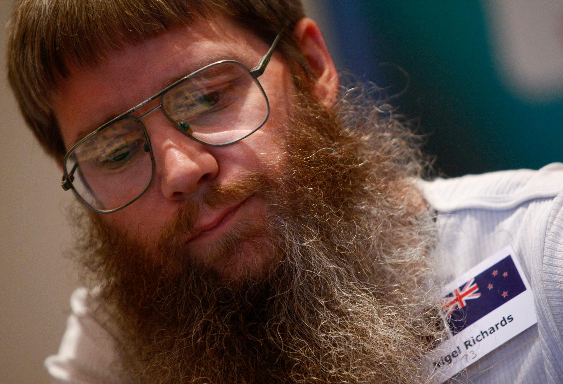 Nigel Richards of New Zealand plays scrabble at the 2011 World Scrabble Championship in Warsaw