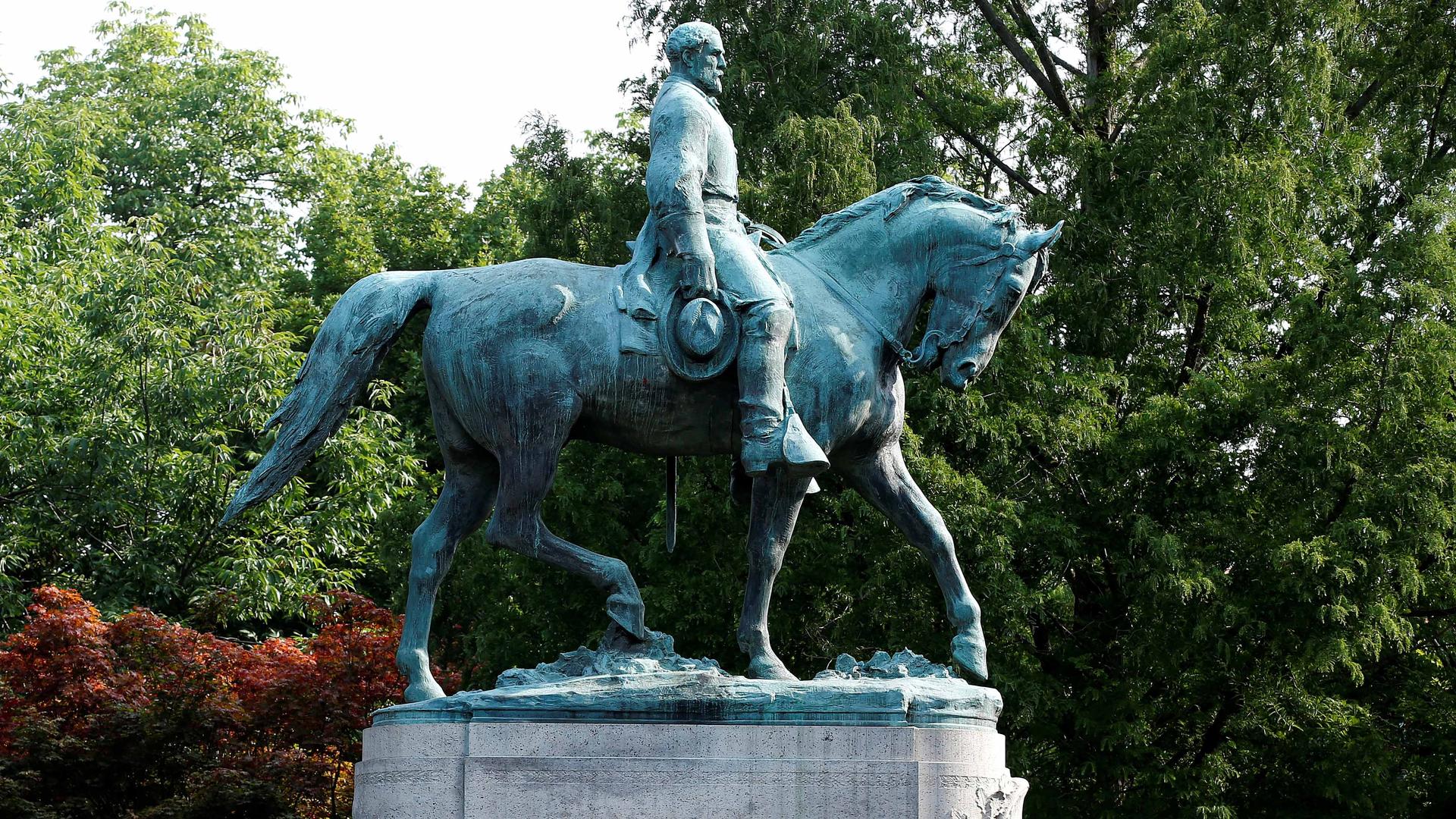 A Robert E. Lee statue in Charlottesville, Virginia.