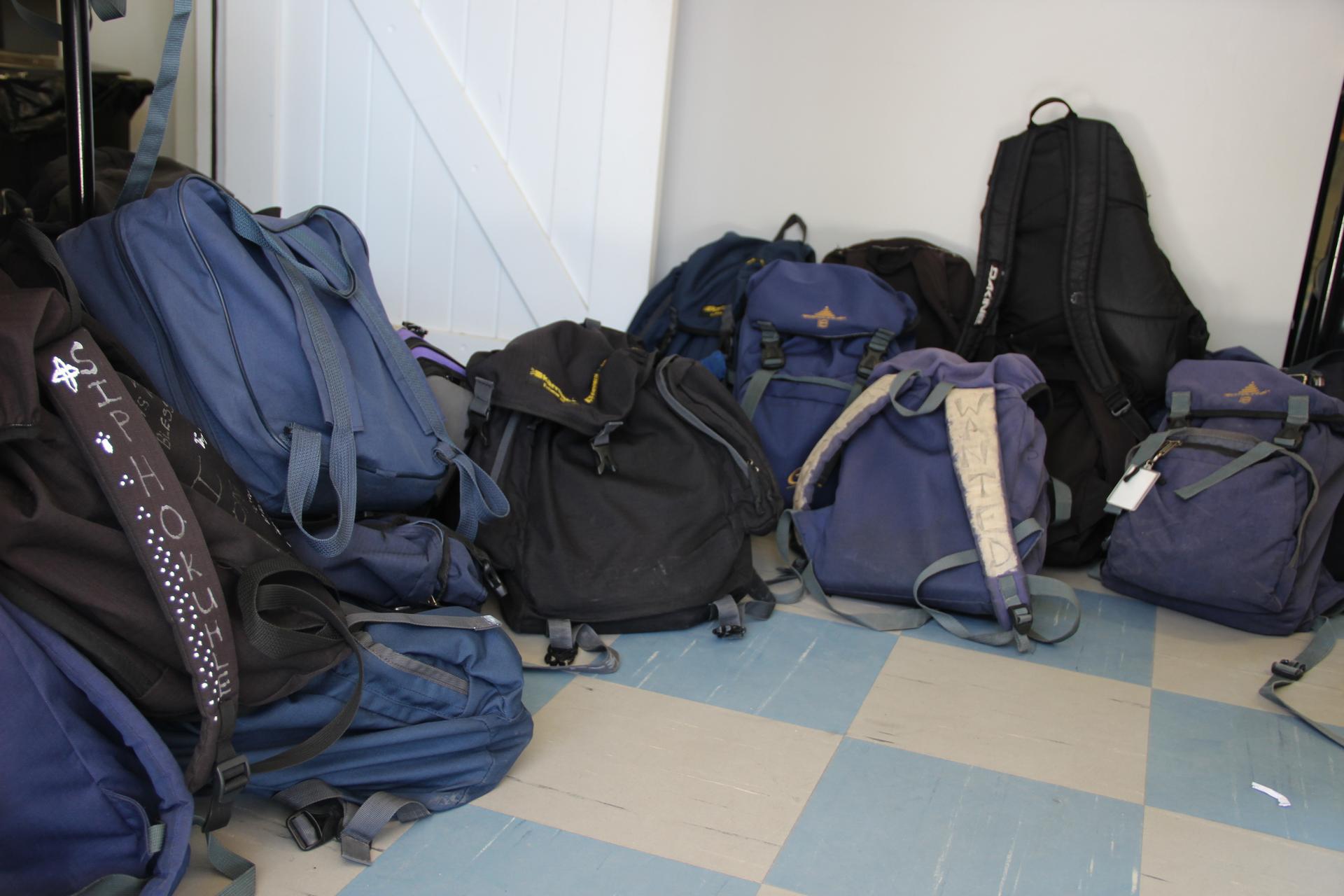 Student backpacks at COSAT