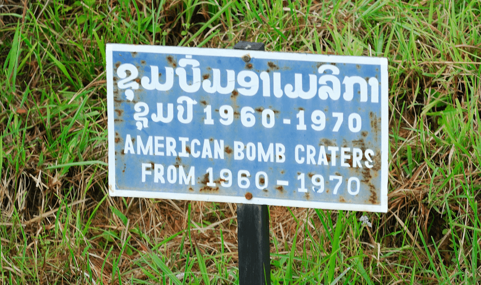 At one point one-third of Laos had a US bomb on it. 