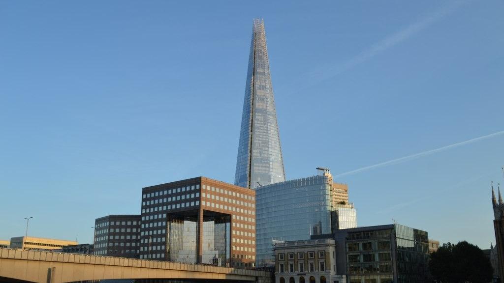 The Shard stands 95 stories tall in the heart of London on the banks of the River Thames.