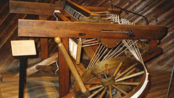 A spinning jenny: one of the machines that revolutionized manufacturing in the late 1700s.