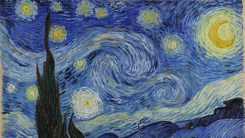 The Starry Night oil on canvas painting by Dutch post-impressionist painter Vincent van Gogh.