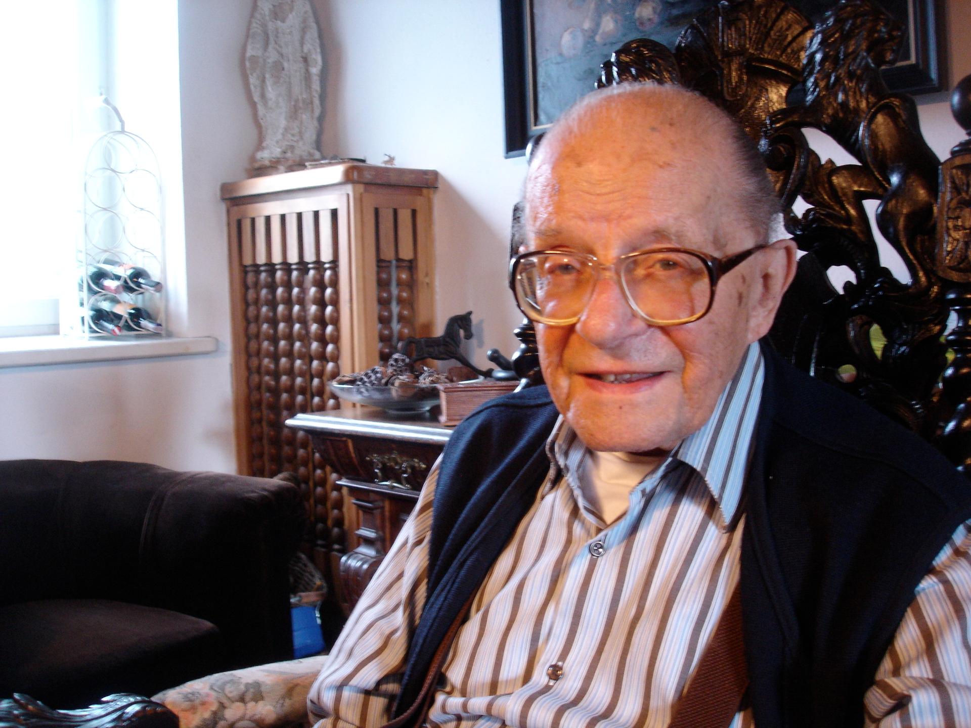 Stefan Baluk (pictured here in 2010) fought for Polish independence in the Warsaw Uprising. He spent much of his time underground, in the sewers. After the war, he was arrested by the Soviets.