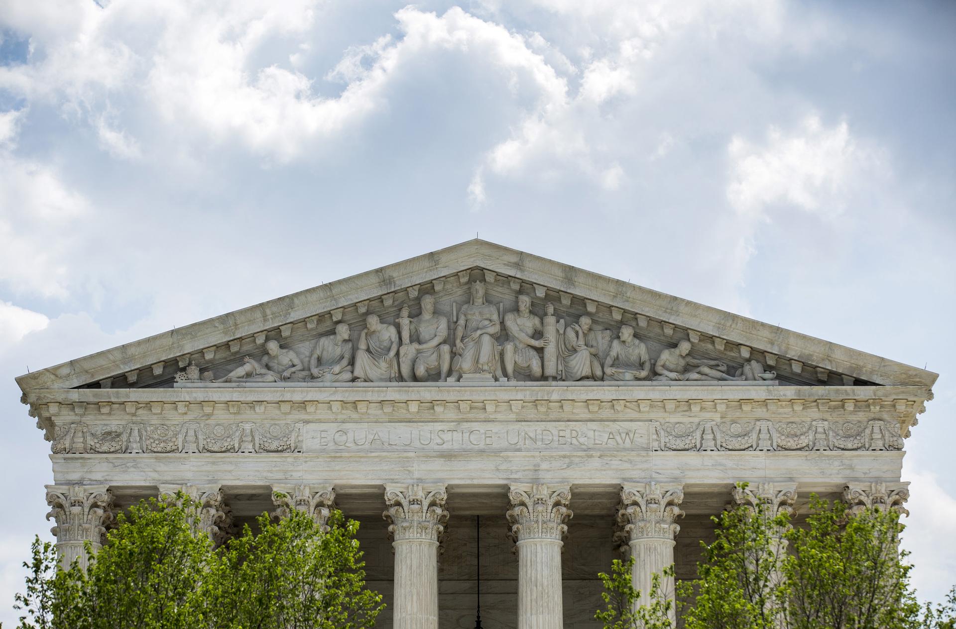 The US Supreme Court stands in Washington.
