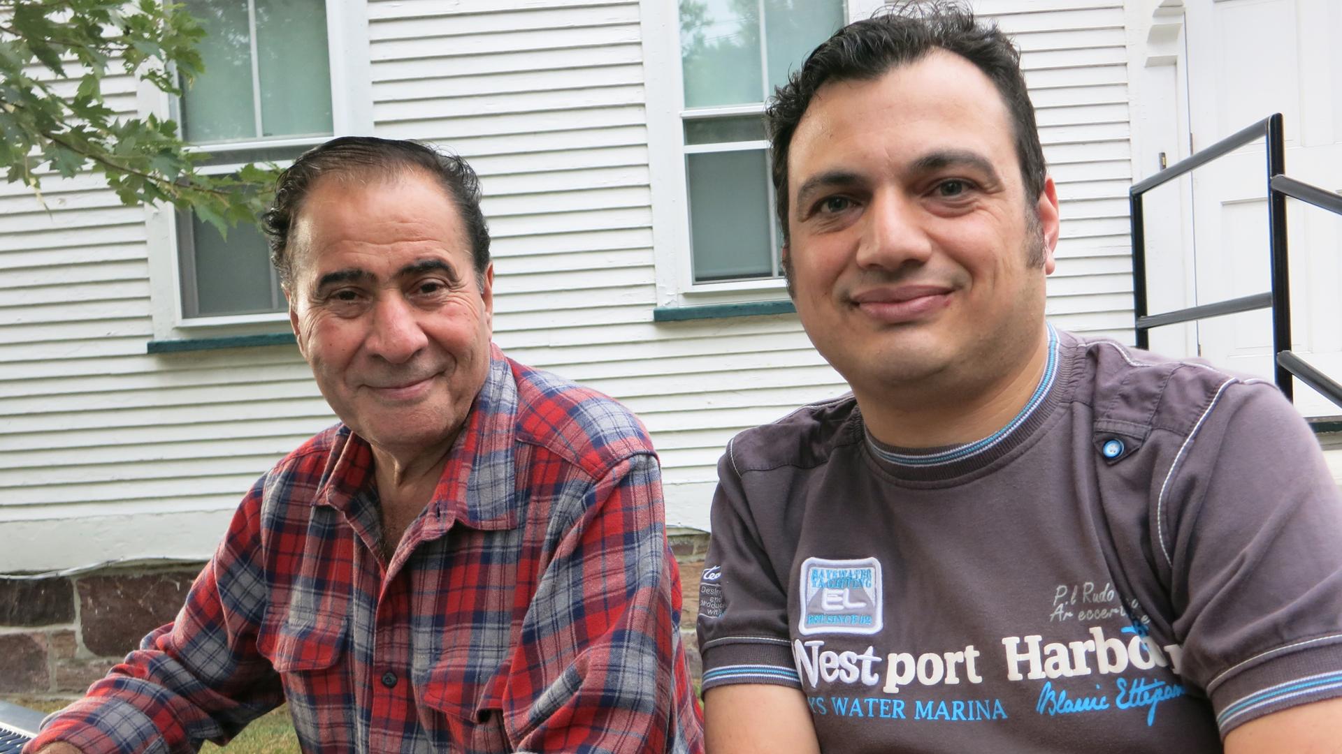 Anwar Diab Agha (left) and Ashraf Alamatouri are two of Vermont’s newest Syrian transplants. 