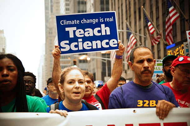 Teach climate rally
