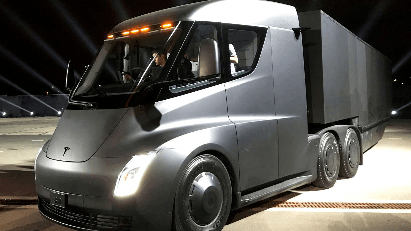 Tesla's new electric semitruck is unveiled during a presentation in Hawthorne, California, U.S. on November 16, 2017.