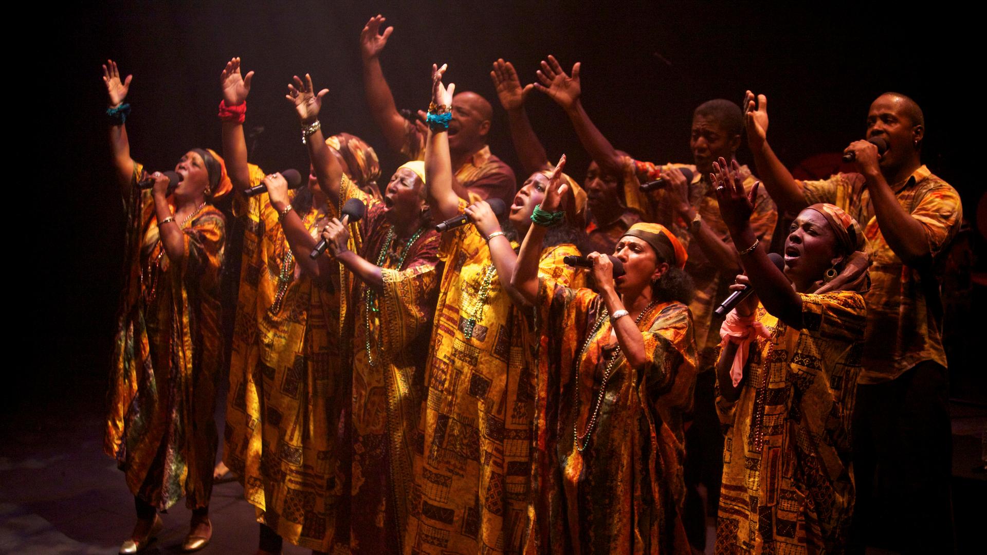 The Creole Choir of Cuba, who sing impassioned songs influenced by both traditional gospel and Caribbean music.
